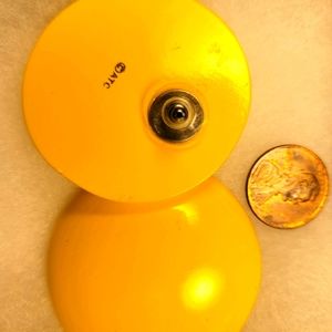 80s Big Yellow Earrings